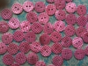 Shell Buttons - Pink Squares