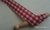Sierband geruit rood/wit 25mm