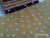 Linen Fabric - Ocher Dots