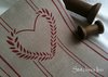 Linen Band - Natural with red heart 26cm