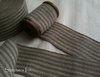 Linen Band - Natural with dark stripes in beige 55mm
