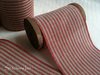 Linen Band - Natural with red stripes 12cm