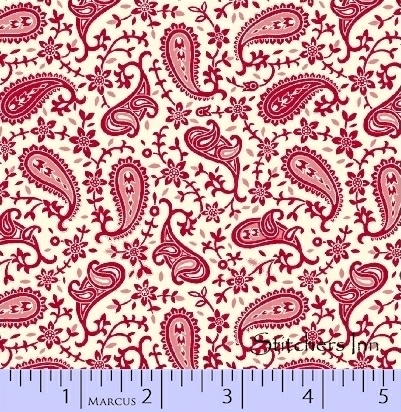 Gallery In Red - Floral Paisley #0273-0111 by Faye Burgos