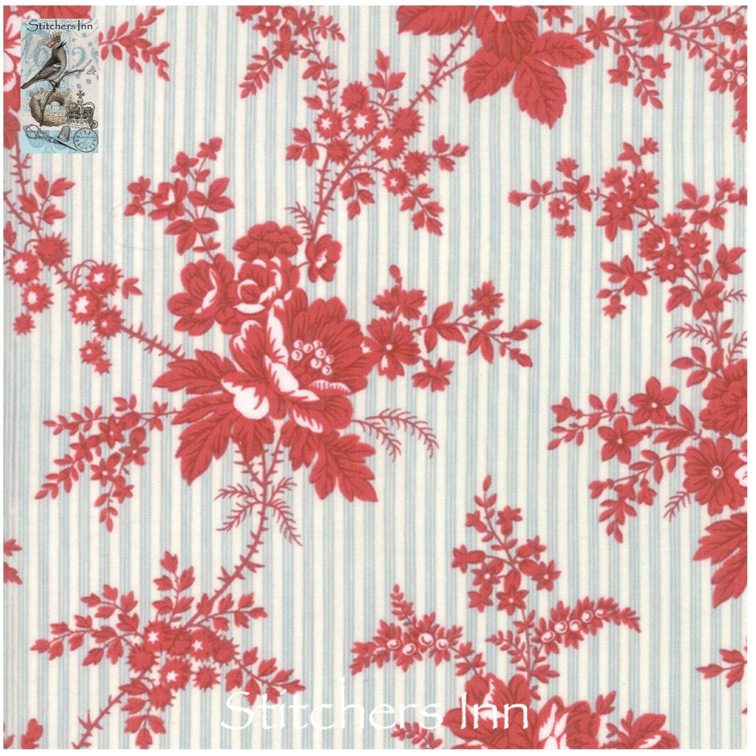 Northport Prints - Blue and Red Cottage Curtains