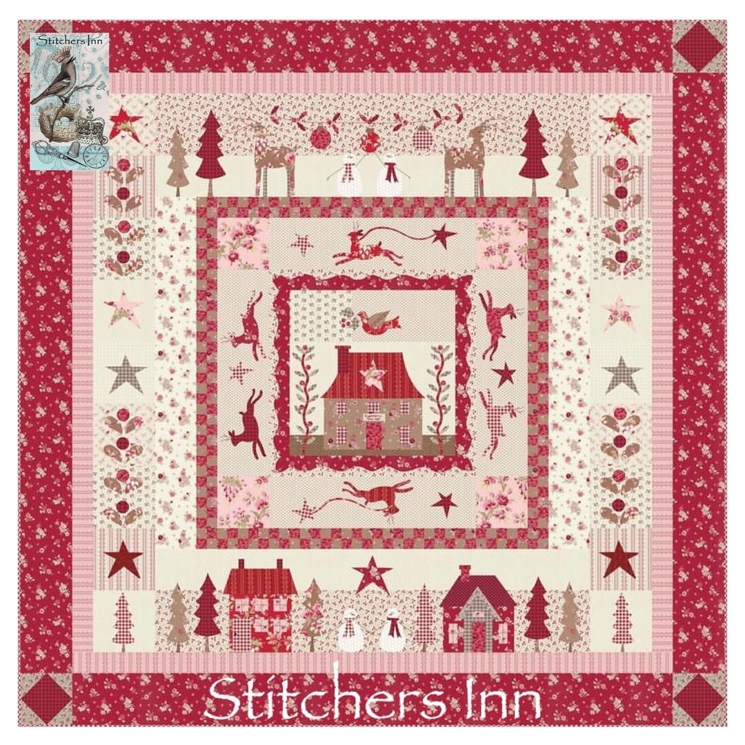 Sugarberry Christmas Quilt BOM - Bunny Hill Designs - Esquema de patchwork
