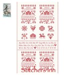 Christmas Stitched Snow Poinsettia Panel ❅ Fig Tree & Co. (60cm x 110cm)