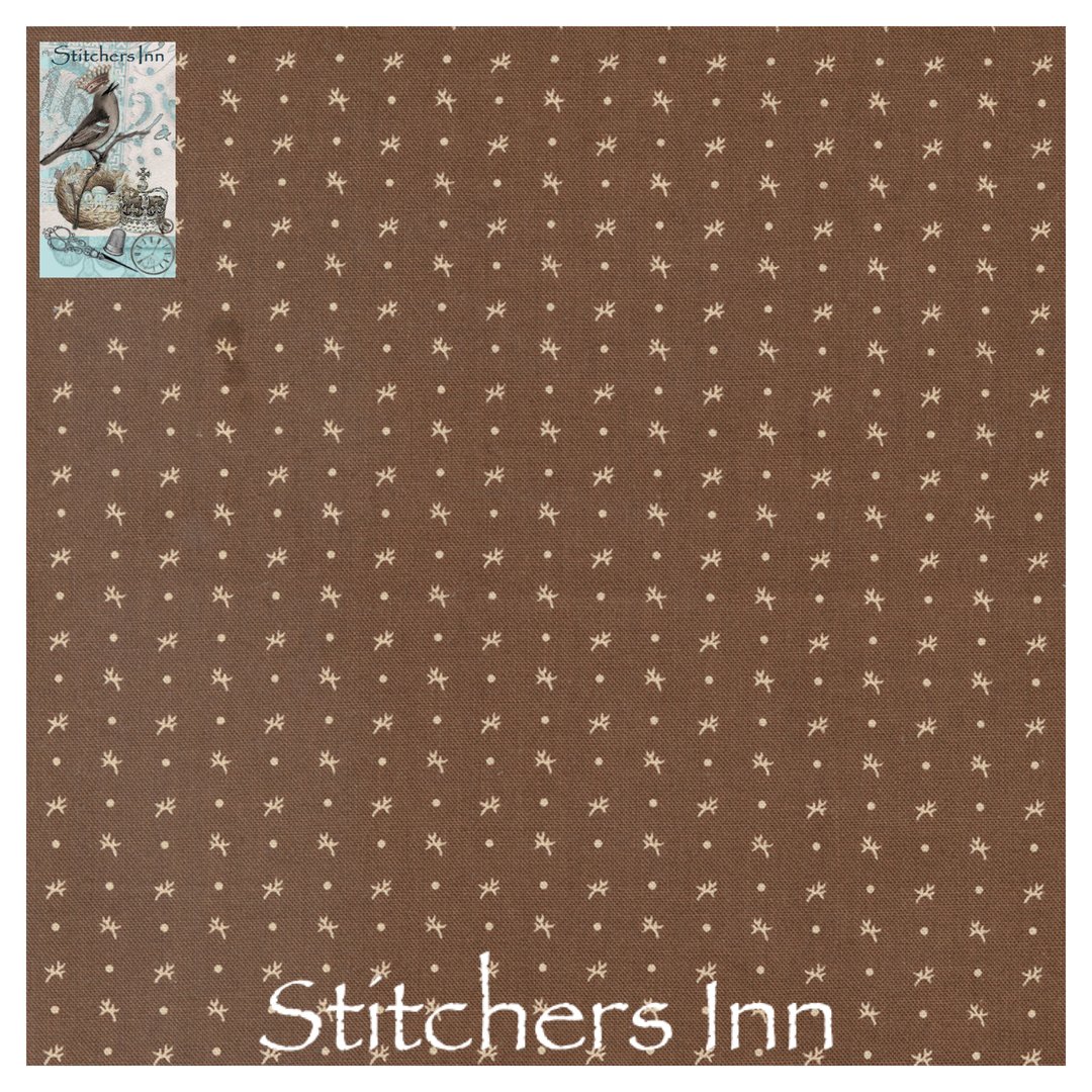 Twig and Dot Dots Shirting Sweet Chocolate - Dinah's Delight